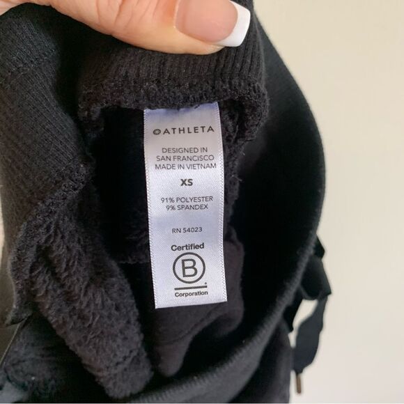 Athleta Double Cozy Karma Black Jogger Size XS - Picture 7 of 8